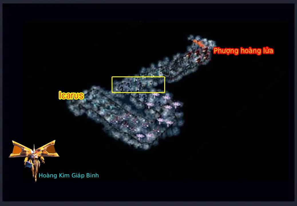Bản đồ vị trí Boss Vàng tại Icarus trong MU Online